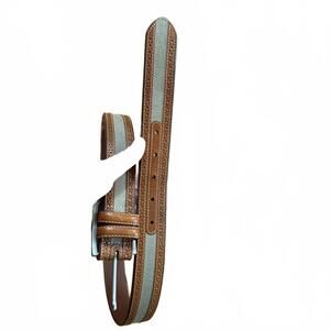 Linen Inlay Belt Johnston & Murphy